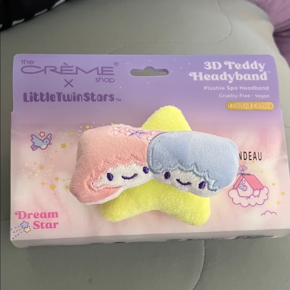 Little Twin Stars 3D Teddy Headband - Pink, Blue, Yellow